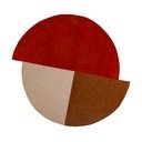 Ručne tkaný vlnený okrúhly koberec v tehlovej farbe ø 150 cm Mia Segment – ​​Flair Rugs