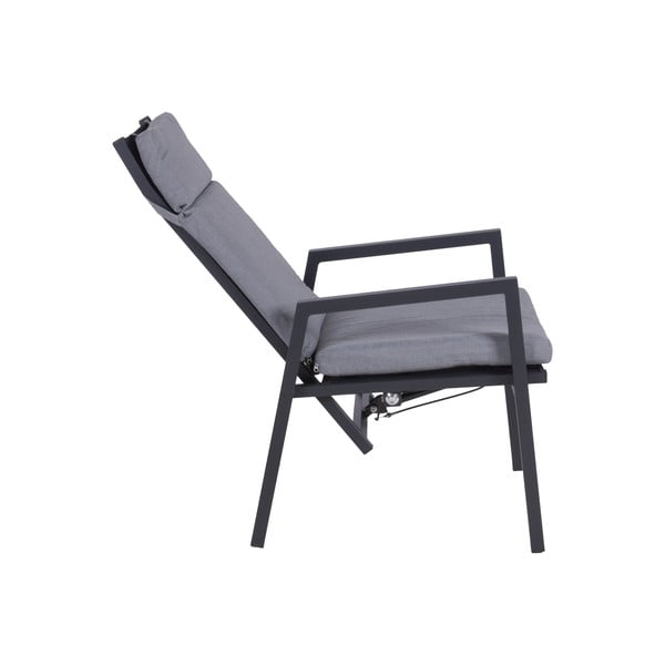 Sivá kovová záhradná stolička Sintra – Garden Pleasure-image-4