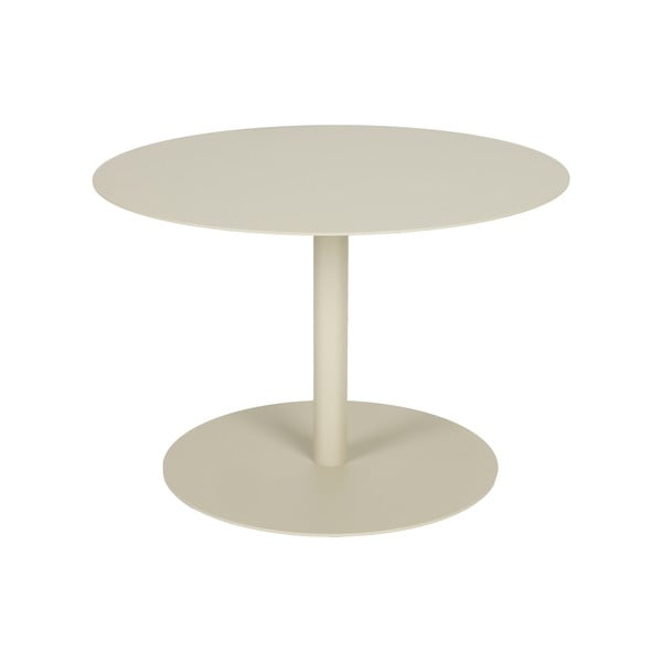 Krémový oceľový okrúhly konferenčný stolík ø 60 cm Snow – Zuiver
