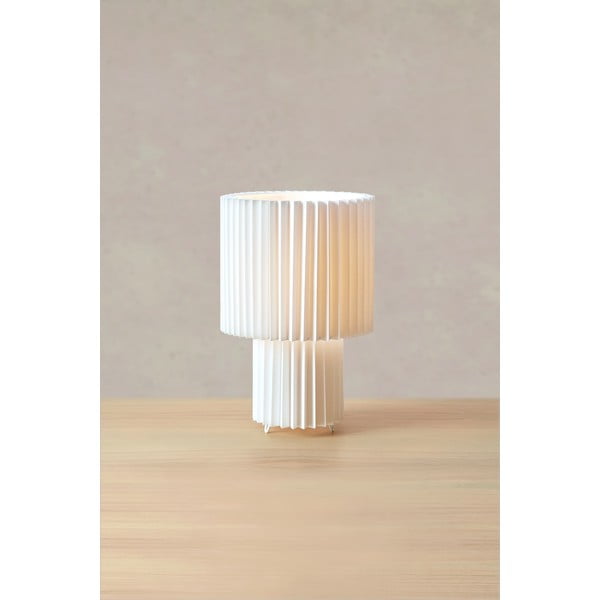 Biela stolová lampa s textilným tienidlom (výška 32 cm) Catis – Markslöjd-image-1