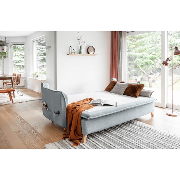 Svetlosivá rozkladacia pohovka 225 cm Charming Charlie – Miuform-image-4