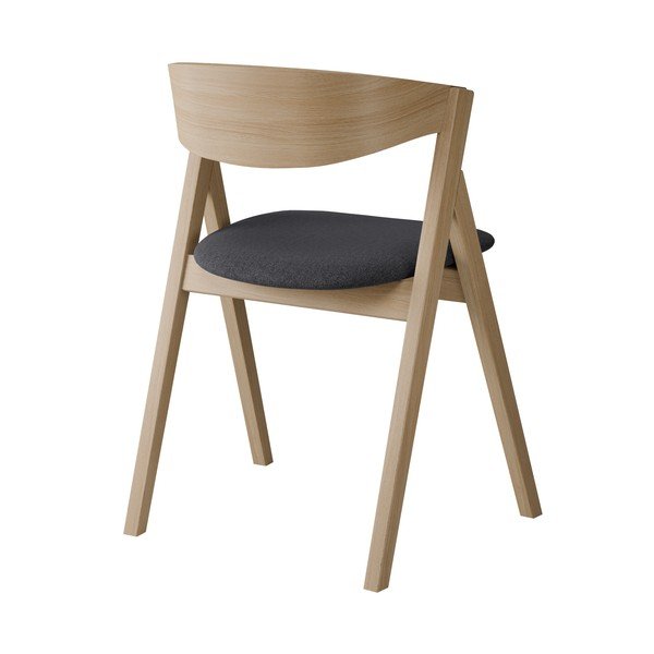 Jedálenská stolička z dubového dreva v tmavosivo-prírodnej farbe City – Hammel Furniture-image-4