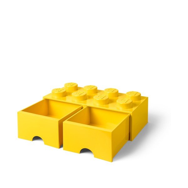 Žltý úložný box s dvoma zásuvkami LEGO®-image-2