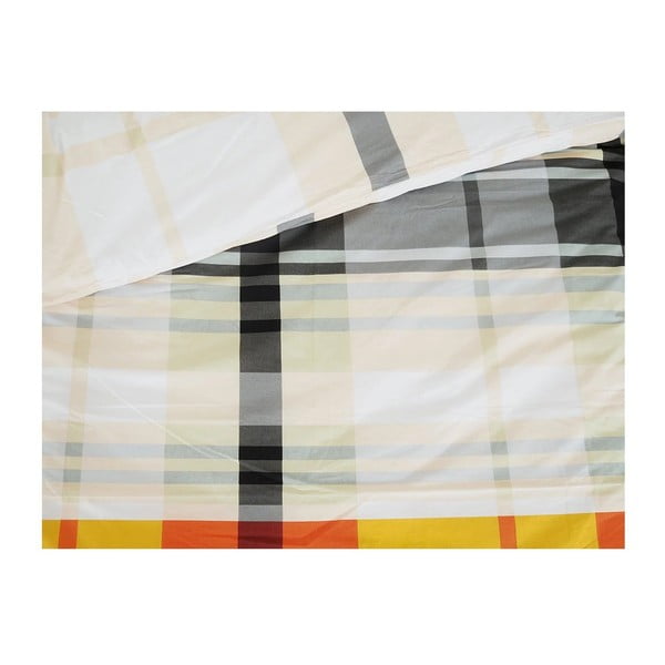 Oranžové krepové obliečky na jednolôžko 140x200 cm Orabge Kube – B.E.S.-image-1