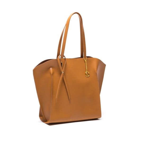 Hnedá kožená kabelka Mangotti Kalina-image-2