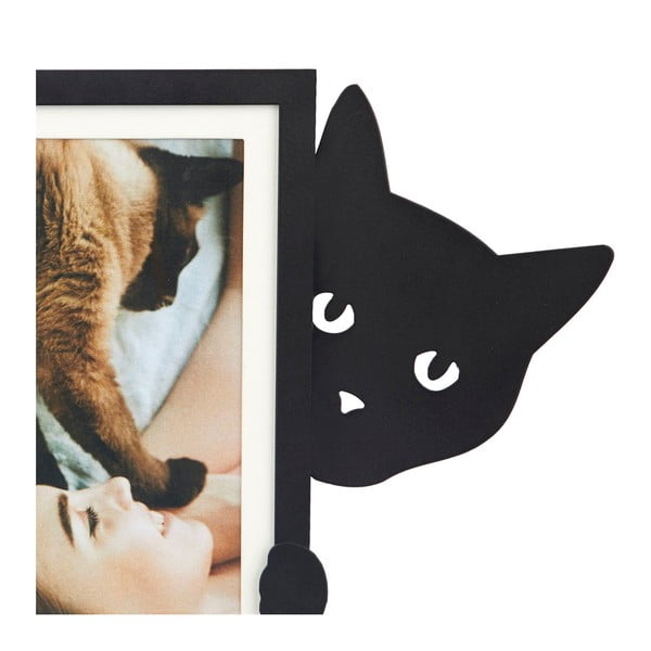 Čierny kovový stojací rámček 31x19,5 cm Hidden Cat – Balvi-image-2