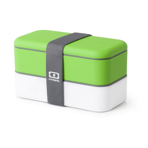 Bielo-zelený obedový box Monbento