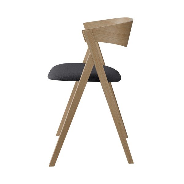 Jedálenská stolička z dubového dreva v tmavosivo-prírodnej farbe City – Hammel Furniture-image-3