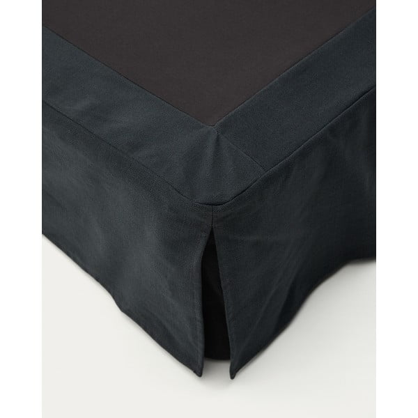 Antracitová čalúnená dvojlôžková posteľ 150x190 cm Jaira – Kave Home-image-4