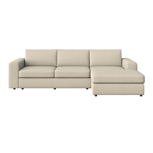 Béžová rohová pohovka (pravý roh/s leňoškou) Baga – Rodier