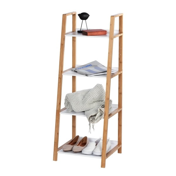 Bambusový kúpeľňový regál so 4 policami Wenko Finja-image-4