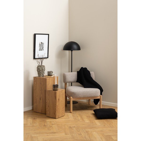 Béžové kreslo z textílie buklé Burley – Actona-image-1