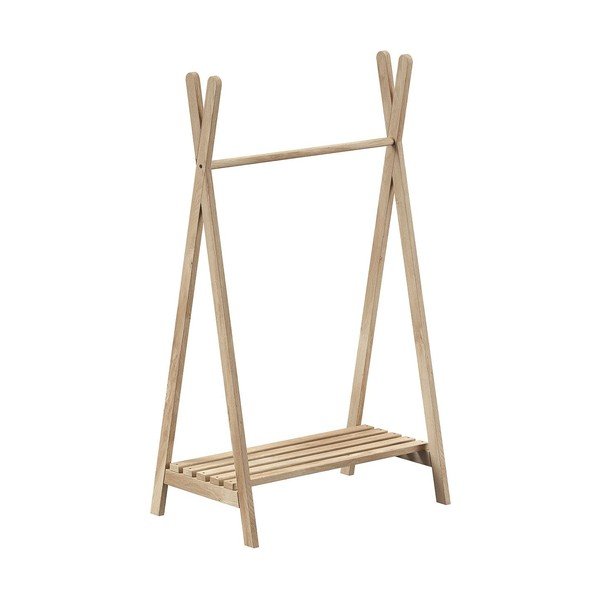 Detský vešiak z dubového dreva v prírodnej farbe 74x132 cm Forrest – Vipack