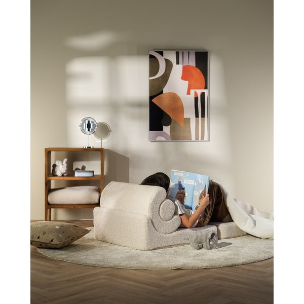 Krémové detské kresielko z textílie buklé Flipster – Wigiwama-image-4