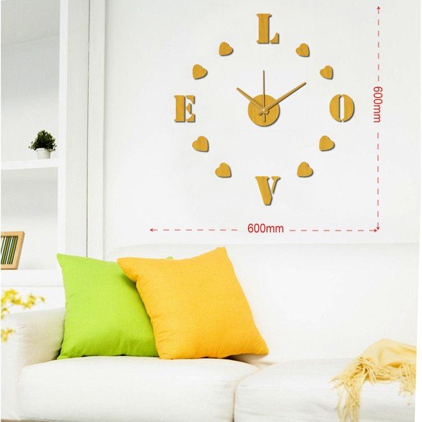 Nástenné nalepovacie hodiny Mauro Ferretti Love, ⌀ 60 cm-image-1