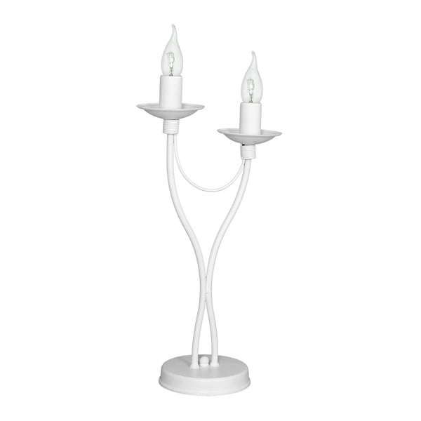 Biela stolová lampa Glimte Spirit, výška 47 cm