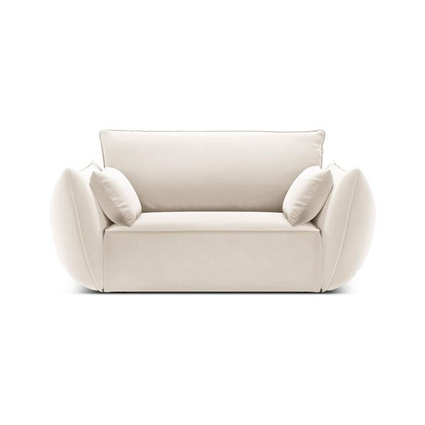 Béžové zamatové kreslo Vanda – Mazzini Sofas-image-2