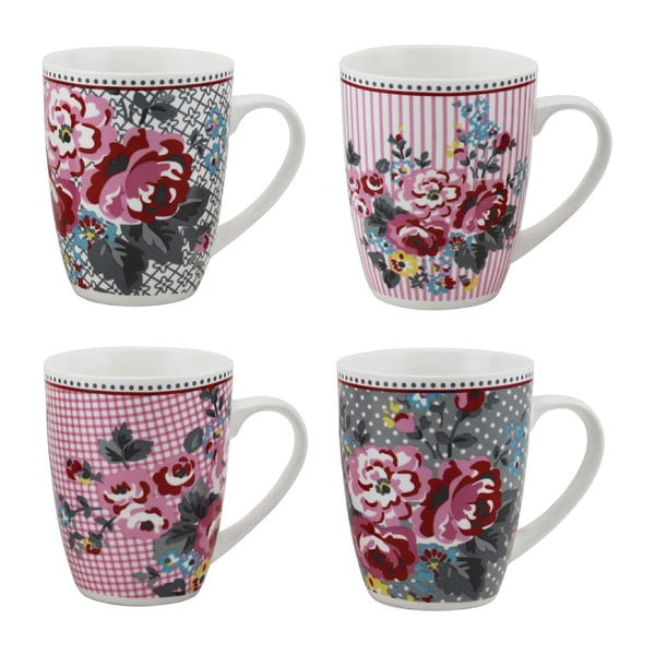 Sada 4 porcelánových hrnčekov Premier Housewares Pippa Mugs