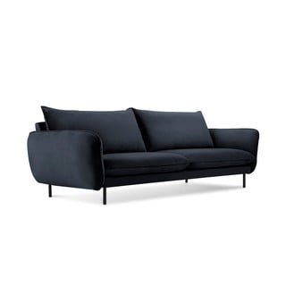 Tmavomodrá zamatová pohovka Cosmopolitan Design Vienna, 230 cm