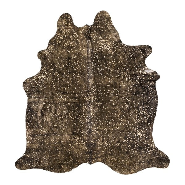 Pravá hovädzia koža Arctic Fur Gold Metallic Nero, 183 × 172 cm