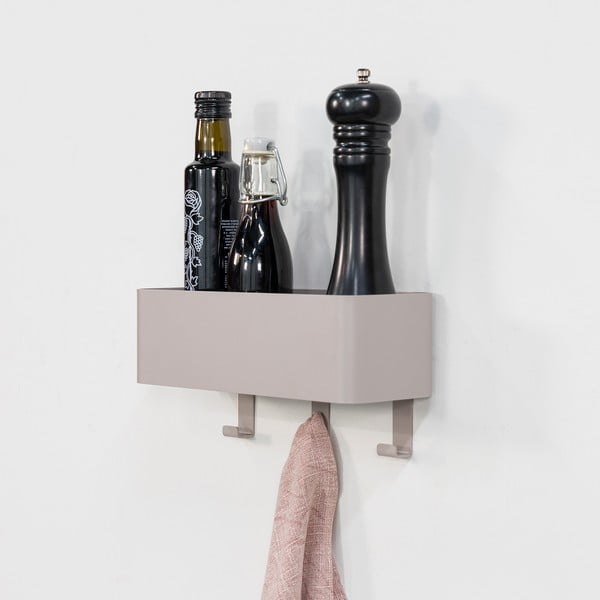 Taupe nástenná oceľová kúpeľňová polička Multi – Spinder Design-image-3