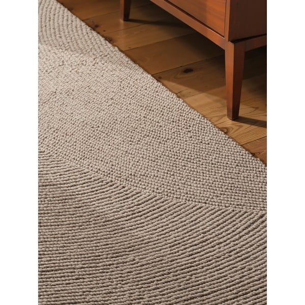 Béžový ručne tkaný vlnený behúň 80x200 cm Eleni Light Beige – Hanse Home-image-3