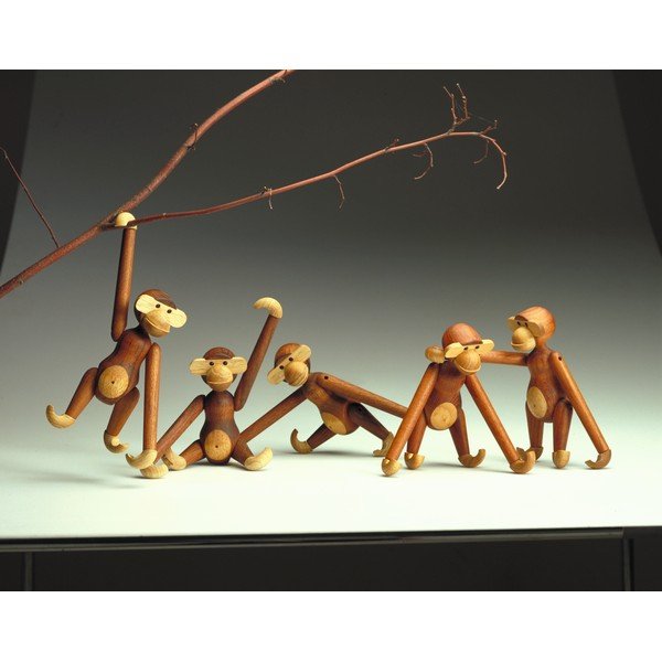 Soška z masívneho dreva Kay Bojesen Denmark Monkey-image-1