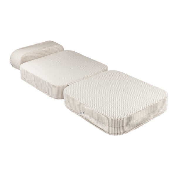 Krémové menčestrové detské kresielko Flip – Wigiwama-image-2