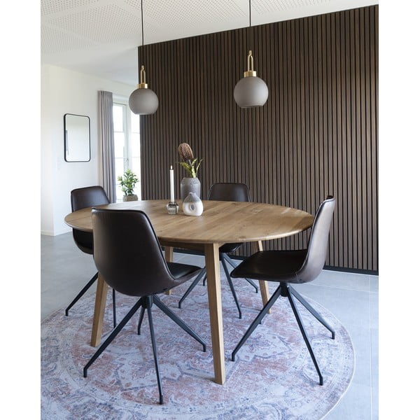 Okrúhly rozkladací jedálenský stôl z dubového dreva ø 118 cm Metz – House Nordic-image-1