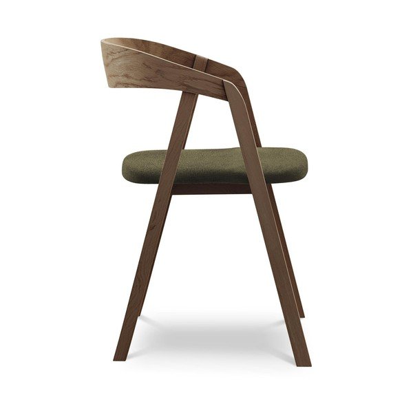 Zelené jedálenské kreslo z masívneho dreva Erika – Makamii-image-2