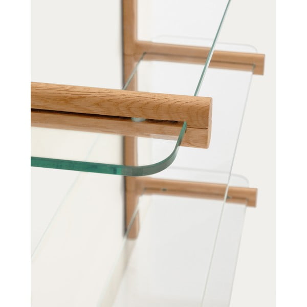 Sklenený modulárny policový systém v prírodnej farbe 110x98x30,5 cm Sitra – Kave Home-image-3