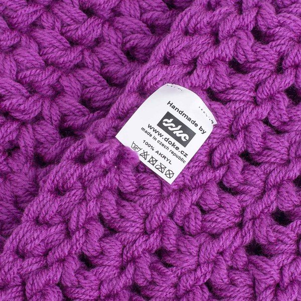 Fialový ručne háčkovaný kruhový nákrčník DOKE Lilo-image-2