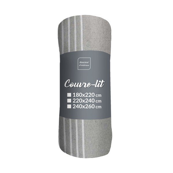 Sivý pléd 220x240 cm Adele – douceur d'intérieur