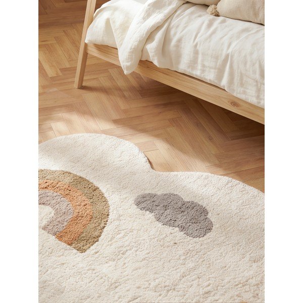 Krémovobiely prateľný/ručne tkaný bavlnený detský koberec 140x200 cm Snuggle Willy – Hanse Home-image-3