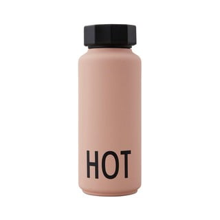 Ružová termofľaša Design Letters Hot, 500 ml