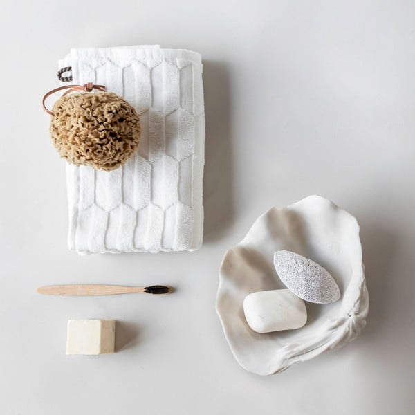 Krémovobiela kúpeľňová predložka 50x80 cm Geo - Mette Ditmer Denmark-image-1