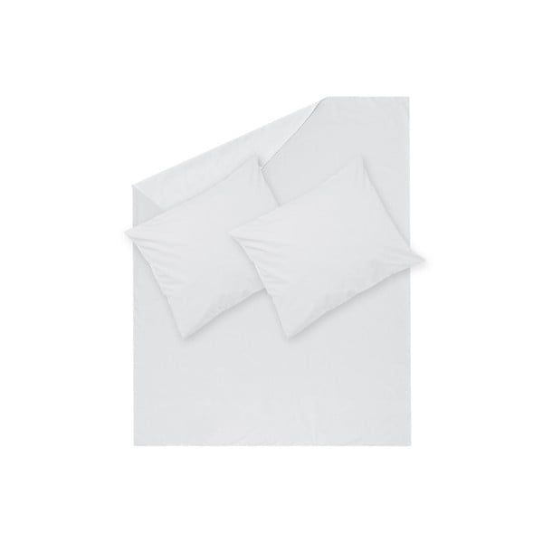 Biele obliečky Hawke&Thorn Parker Simple, 240 x 220 cm + 2 x vankúš 50 x 60 cm
