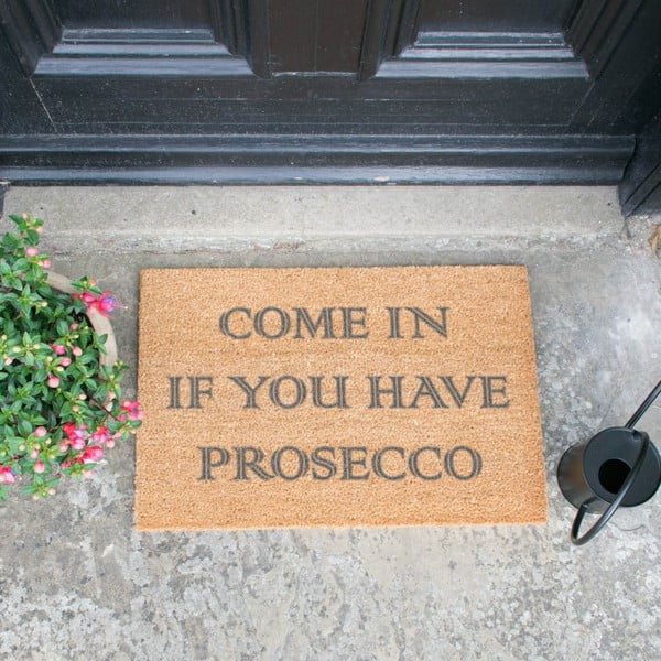 Rohožka z prírodného kokosového vlákna Artsy Doormats Come In If you Have Prosecco, 40 x 60 cm-image-1