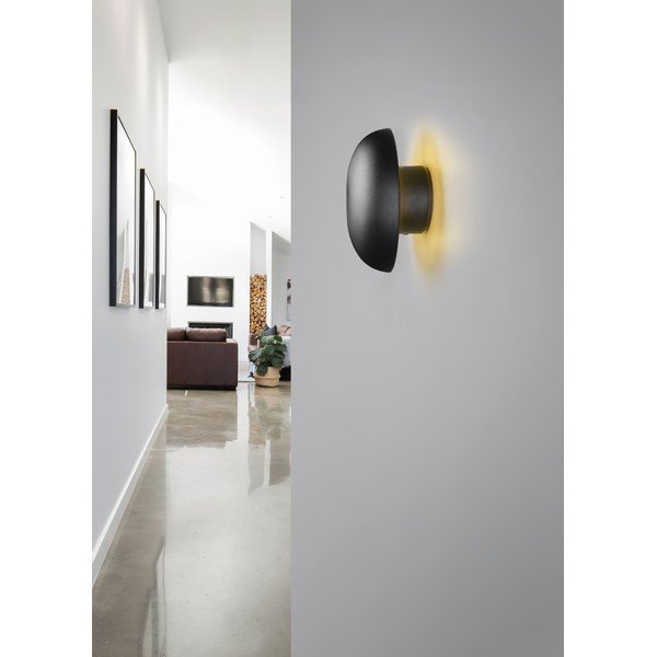 Matne čierne LED nástenné svietidlo na USB Davey – Trio-image-1