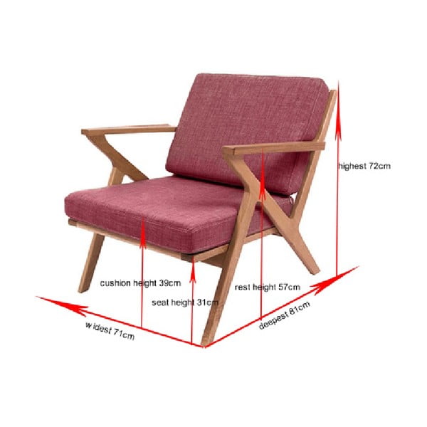 Kreslo Present Time Rest Oak Taupe-image-1