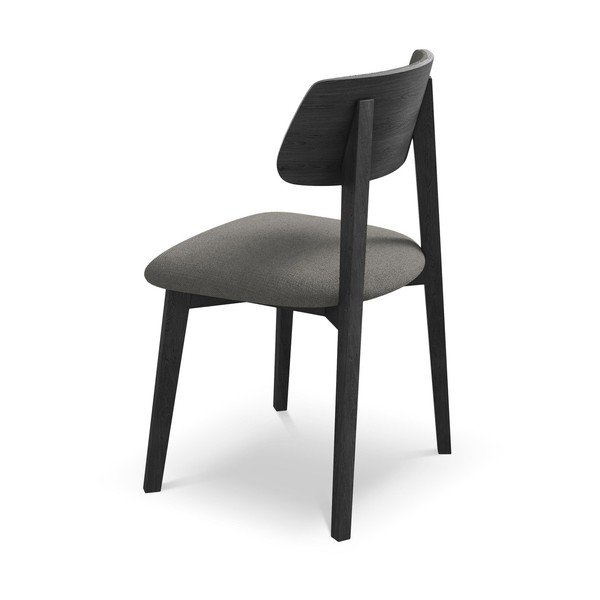 Sivá jedálenská stolička z masívneho dreva Niu – Makamii-image-3