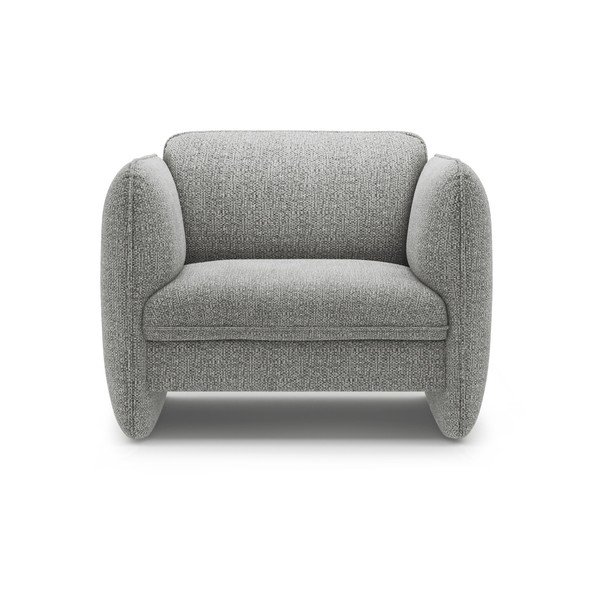 Svetlosivé ženilkové kreslo Georgia – Micadoni -image-2