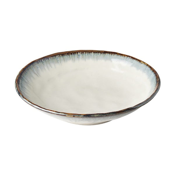 Biely keramický hlboký tanier MIJ Aurora, ø 24 cm