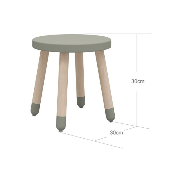 Svetlozelená detská stolička Flexa Dots, ø 30 cm-image-2
