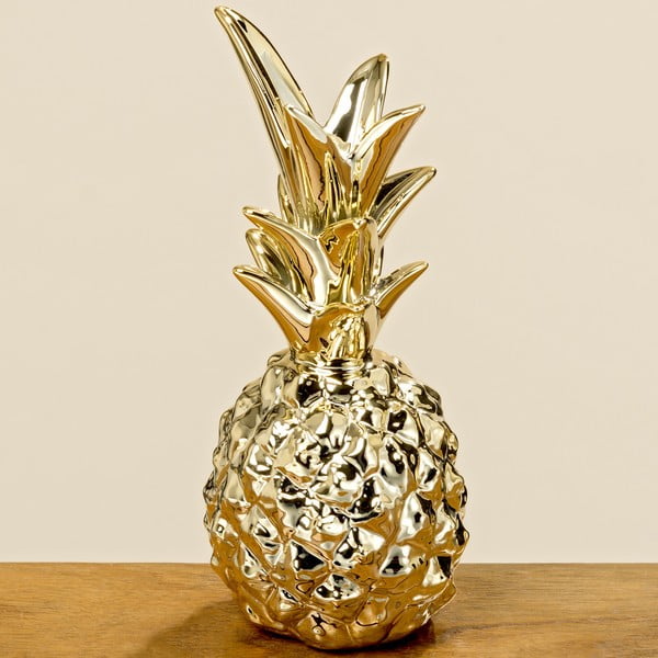 Zlatá keramická dekorácia Boltze Pineapple