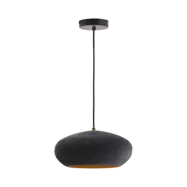 Čierne závesné svietidlo s kovovým tienidlom ø 30 cm Inda – Kave Home