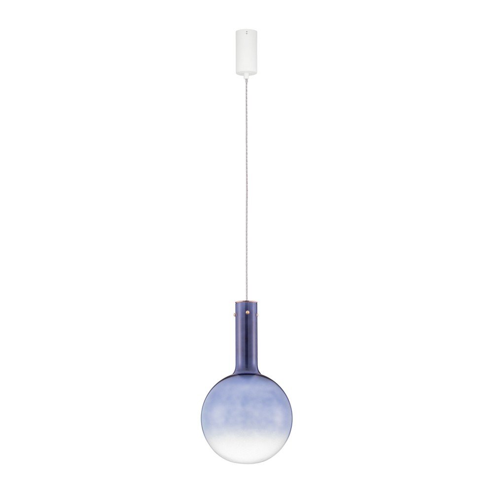 Modré sklenené LED závesné svietidlo so stmievačom ø 25 cm Nostos – Nova Luce