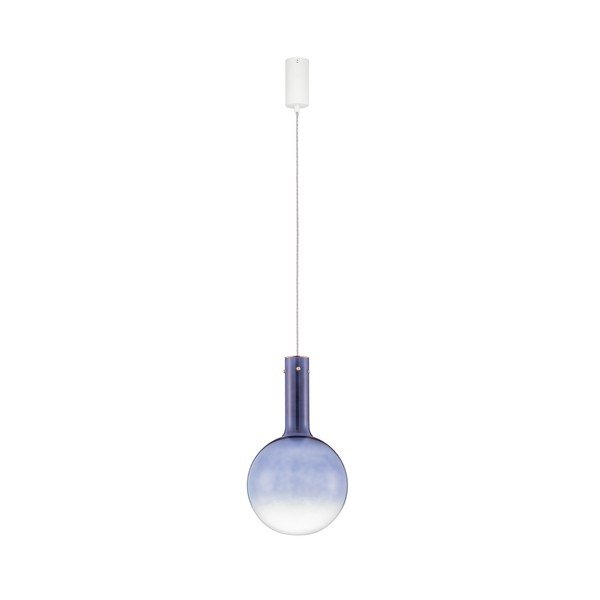 Modré sklenené LED závesné svietidlo so stmievačom ø 25 cm Nostos – Nova Luce