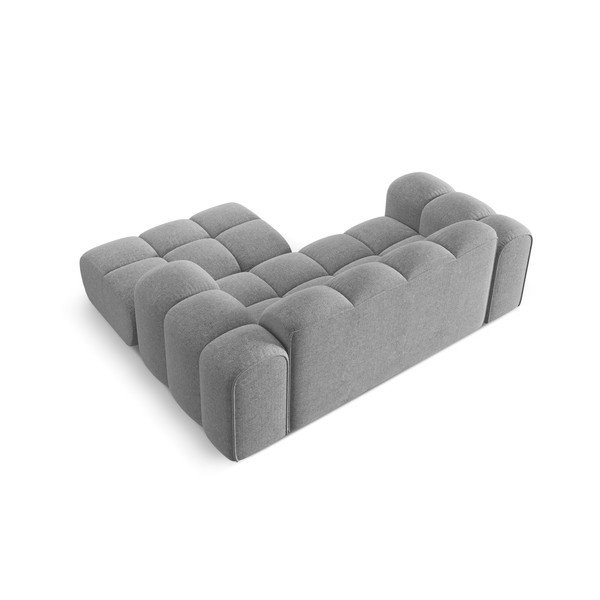 Svetlosivá ženilková rohová pohovka (pravý roh/s leňoškou) Treno – Cosmopolitan Design-image-3