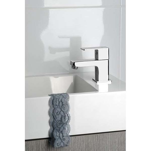 Umývadlový ventil v lesklej striebornej farbe Small – Sapho-image-1